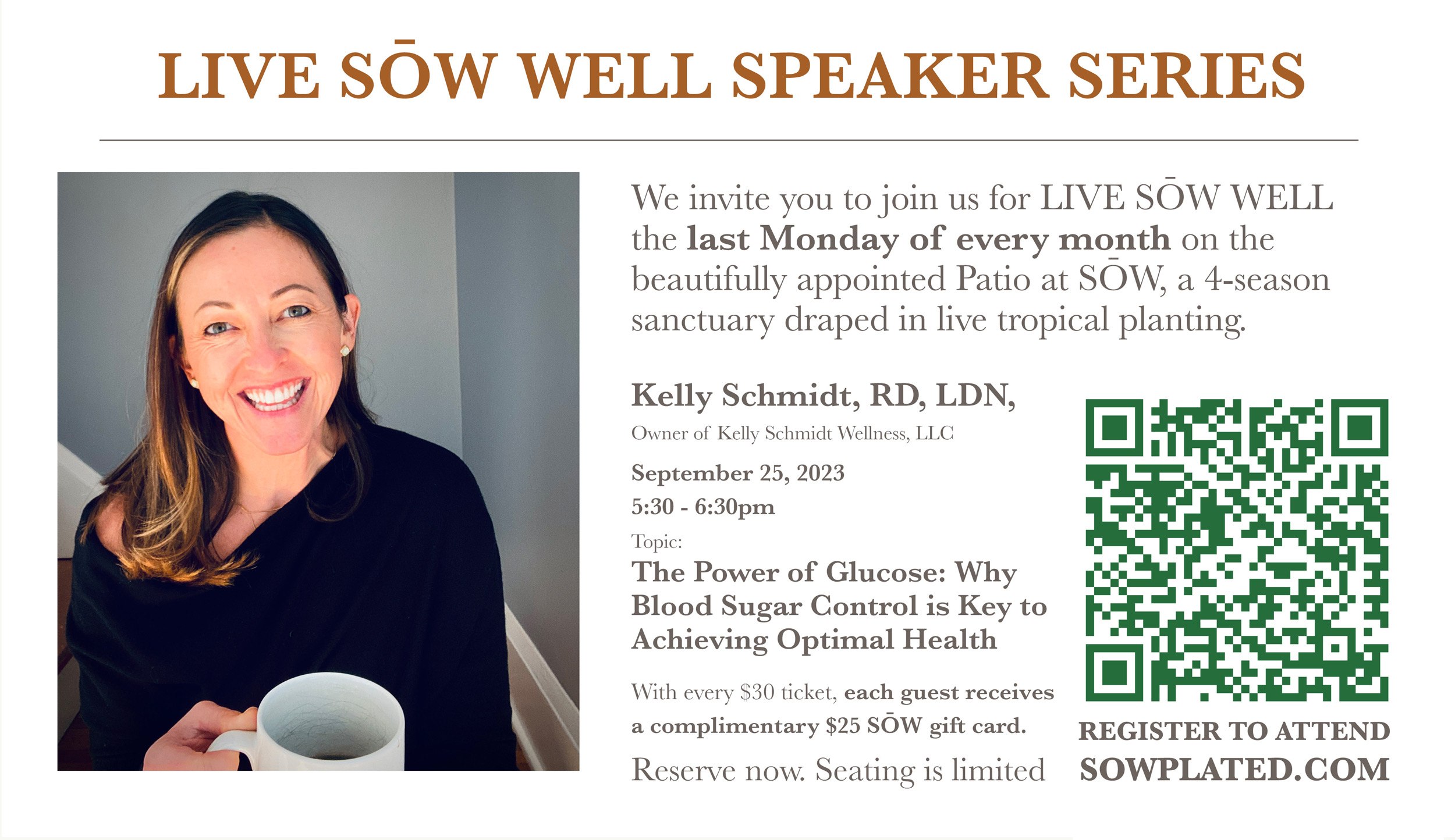 Live SŌW Well Speaker Series - Kelly Schmidt Wellness